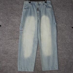 Vintage Akademiks Jeans Mens 38 Blue Baggy Carpenter Skate Y2K Hip Hop